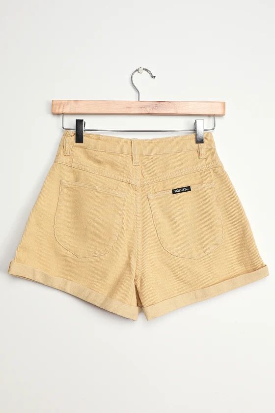 Dusters Tan Corduroy High-Rise Cuffed Shorts | Lulus (US)