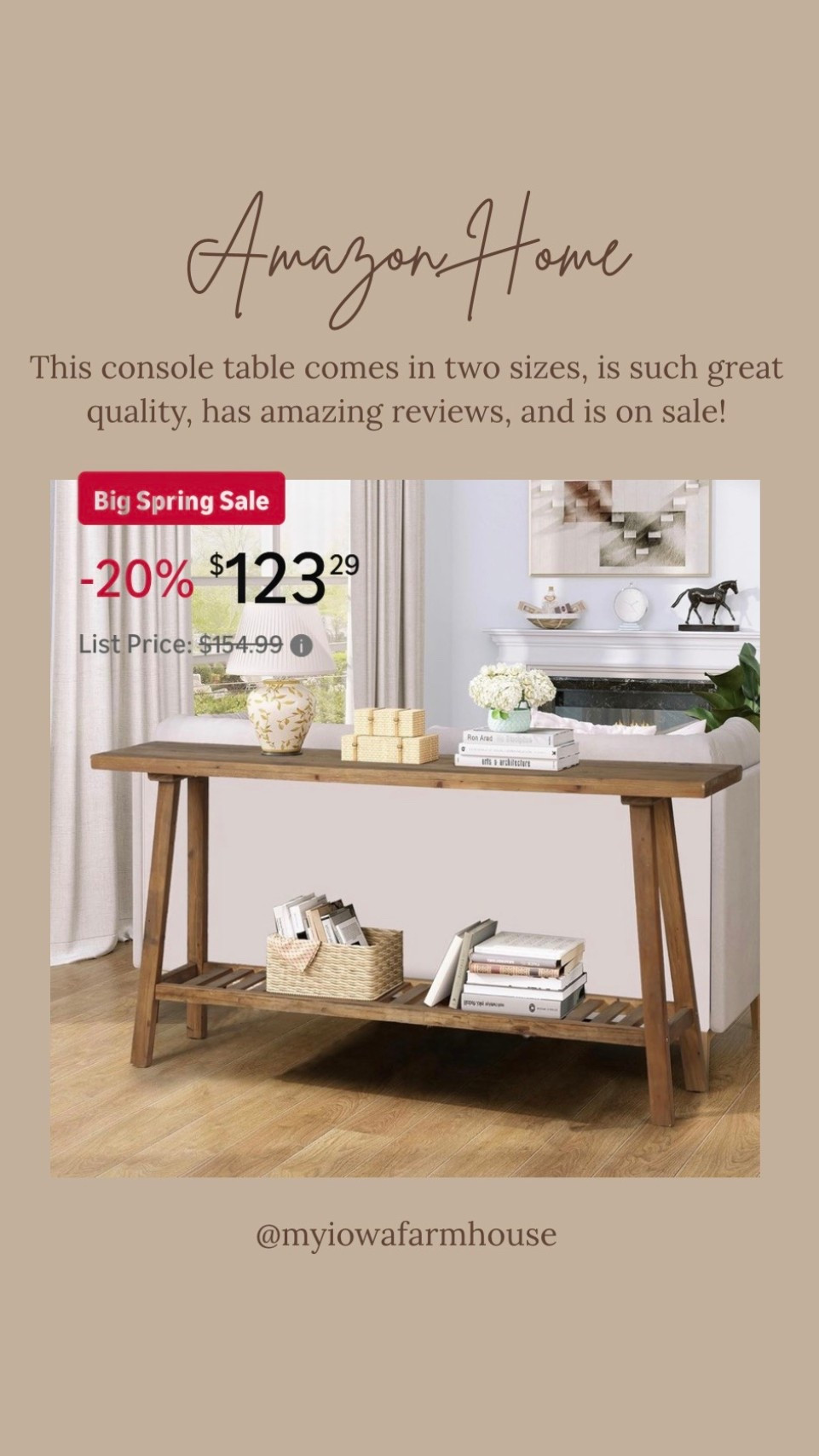 I’ve had this console table in my cart for a while now. It is such good quality and the reviews are all so good! This is part of the Amazon Big spring sale! I have this one and several others that are all on sale linked. ￼

#LTKSaleAlert #LTKHome