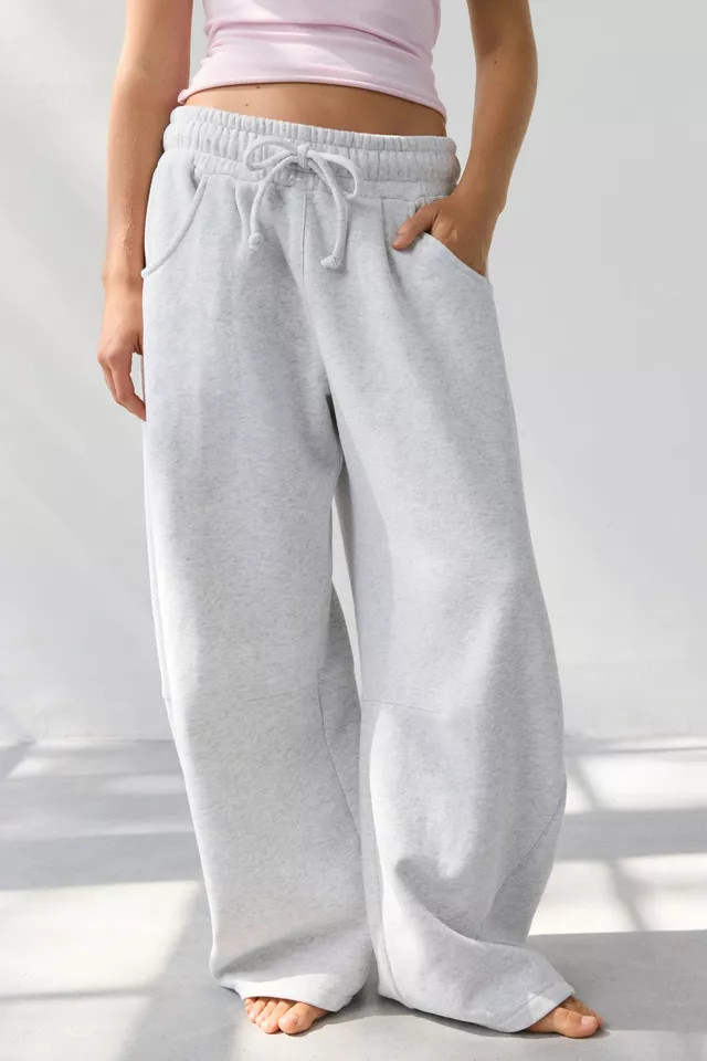 Out From Under Essential Barrel Leg Full Length Sweatpant in Jet Black, Women's at Urban Outfitters | Urban Outfitters (US and RoW)