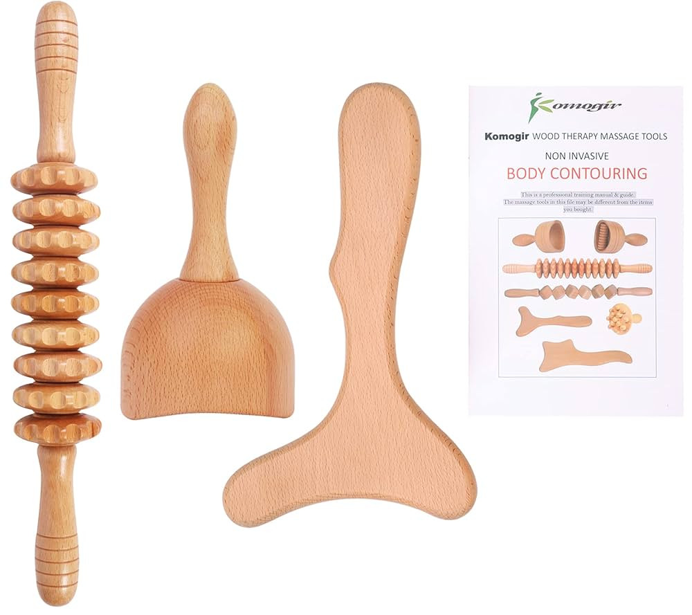 3-in-1 Wood Therapy Massage Tools Lymphatic Drainage Massager Wooden Massager for Maderoterapia,A... | Amazon (US)