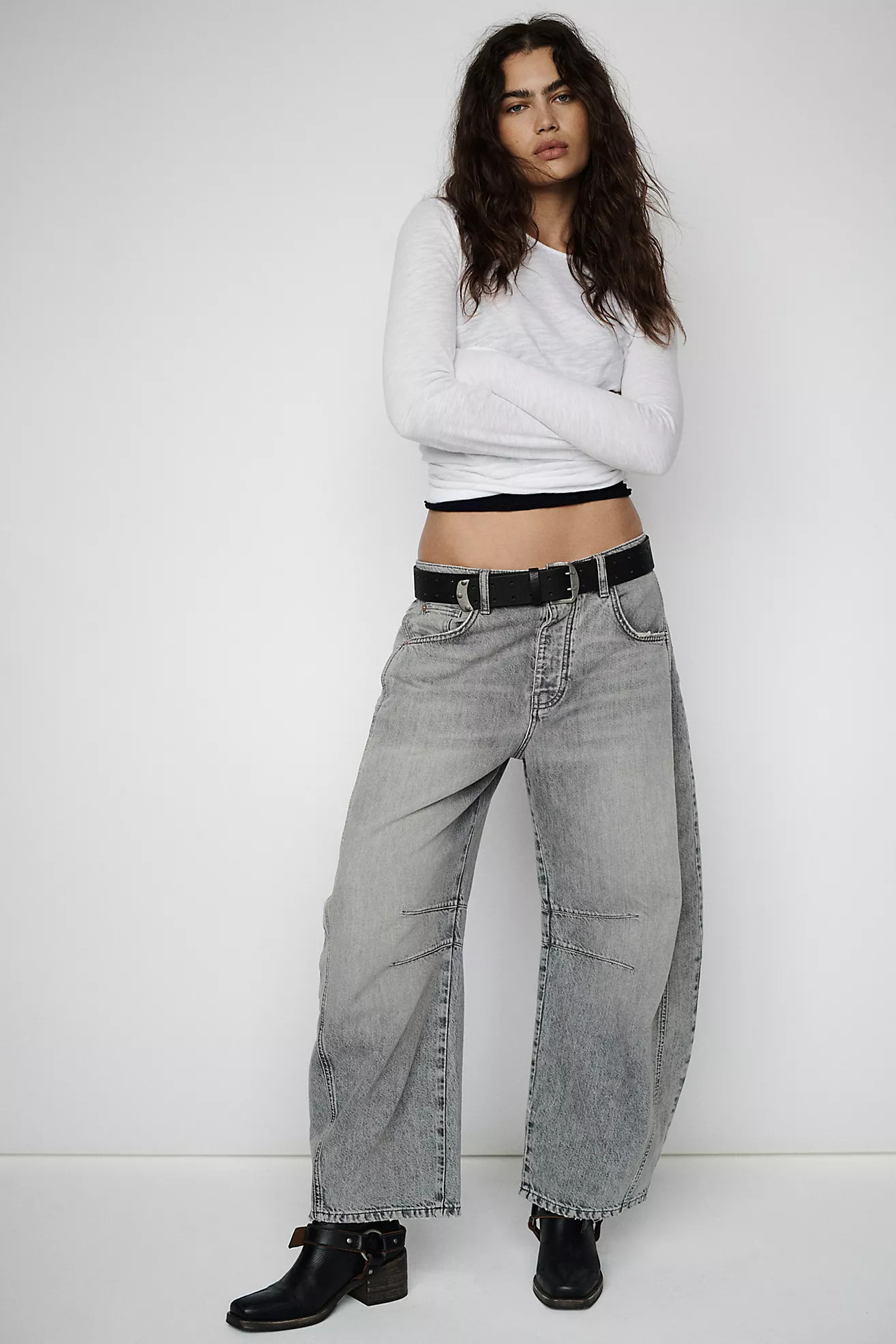 We The Free Good Luck Mid-Rise Barrel Jeans | Free People (Global - UK&FR Excluded)