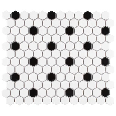 Value Series 1“ x 1" Porcelain Honeycomb Mosaic Wall & Floor Tile | Wayfair North America