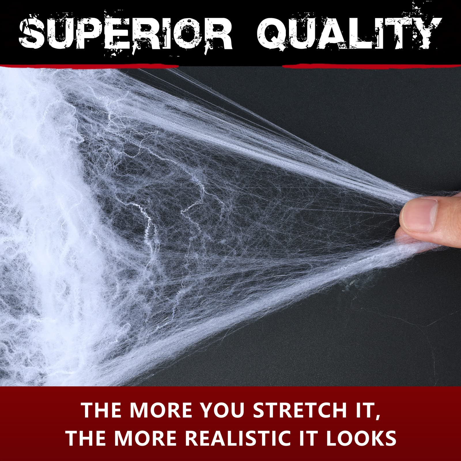 1400 sqft Halloween Spider Webs Decorations with 150 Extra Fake Spiders, Super Stretchy Cobwebs f... | Amazon (US)