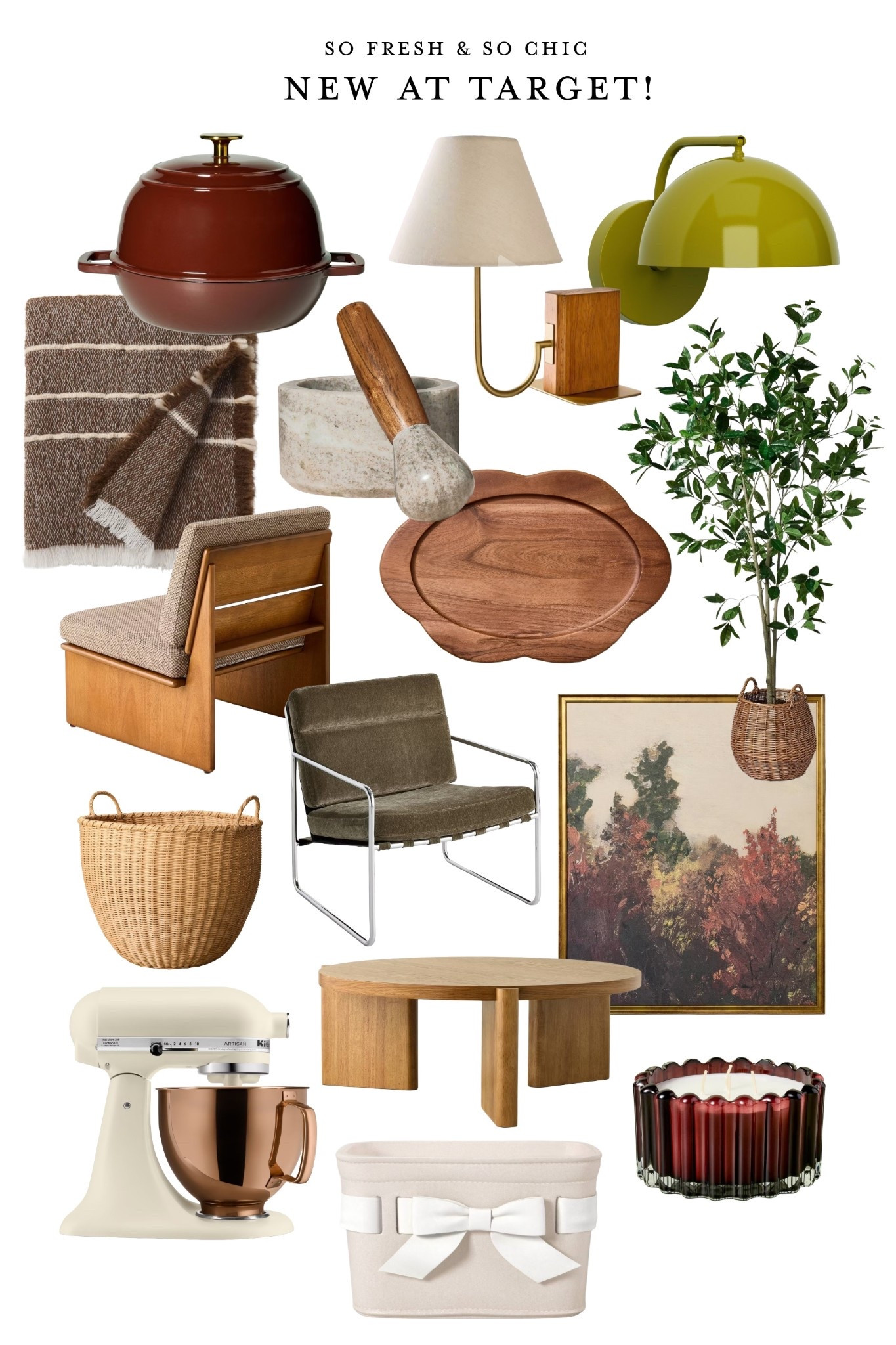 What’s new at Target!
-
Target home decor finds- target lighting / bookshelf lamp - wall sconce - affordable, lighting - affordable home decor - wooden tray - armless chair with storage - silver metal frame chair - mid-century modern armchair affordable - woven basket - wood coffee table - white KitchenAid stand mixer with copper bowl - new hearth and hand collection target - vintage framed art - full tree target - cozy, brown blanket - bread oven - winter candle - home decor refresh - gift guide for her - holiday home gifts for her - last minute  gifts for her - chrome frame, sling back chair, green velvet armchair - storage basket with ribbon - girls room decor - kitchen decor - dining room decor - living room, decor, affordable, target

#LTKHome #LTKGiftGuide #LTKFindsUnder100