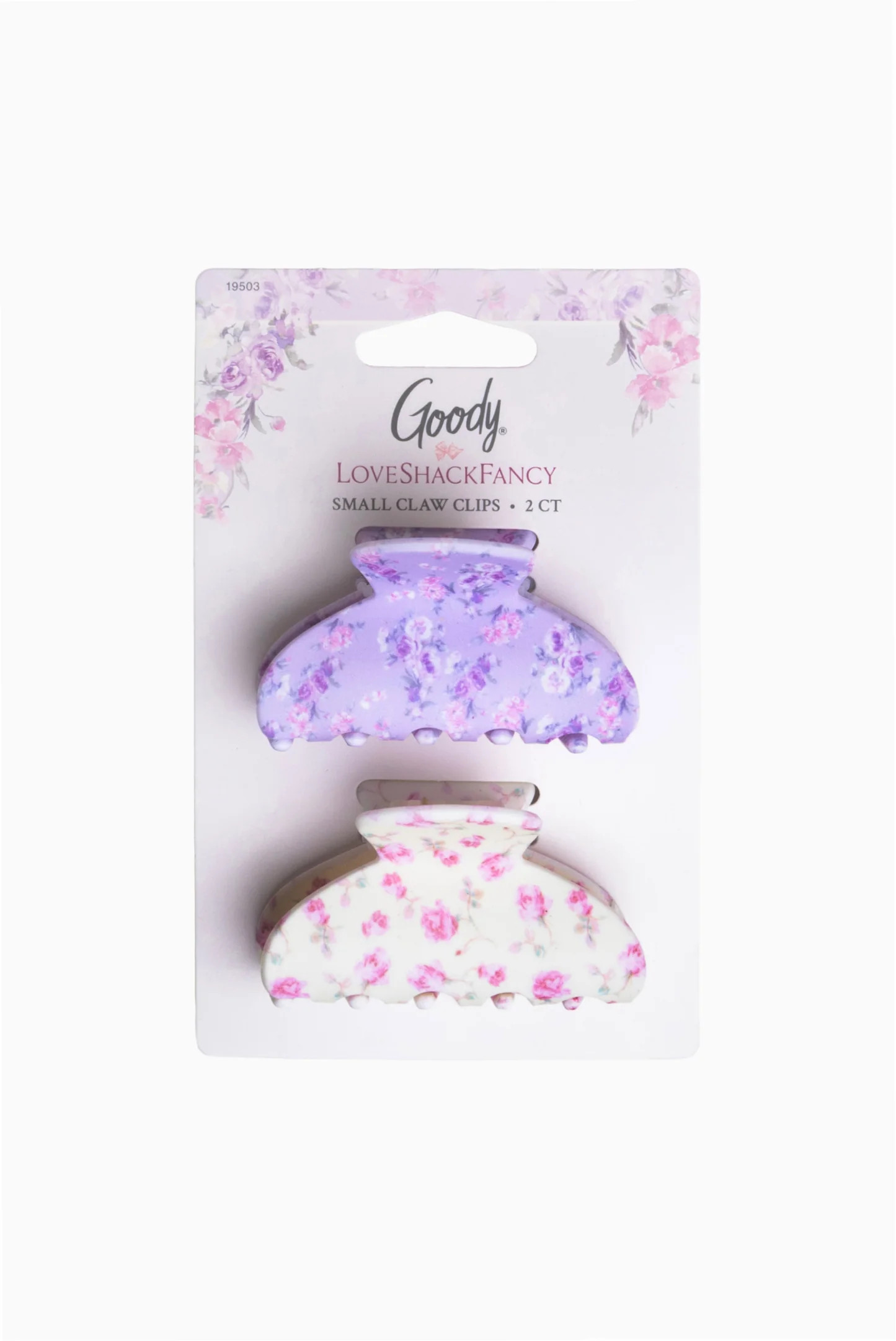 Goody x Love Shack Fancy Small Claw Clip - 2ct - Happy Thoughts and Ribbon Rosa | LoveShackFancy