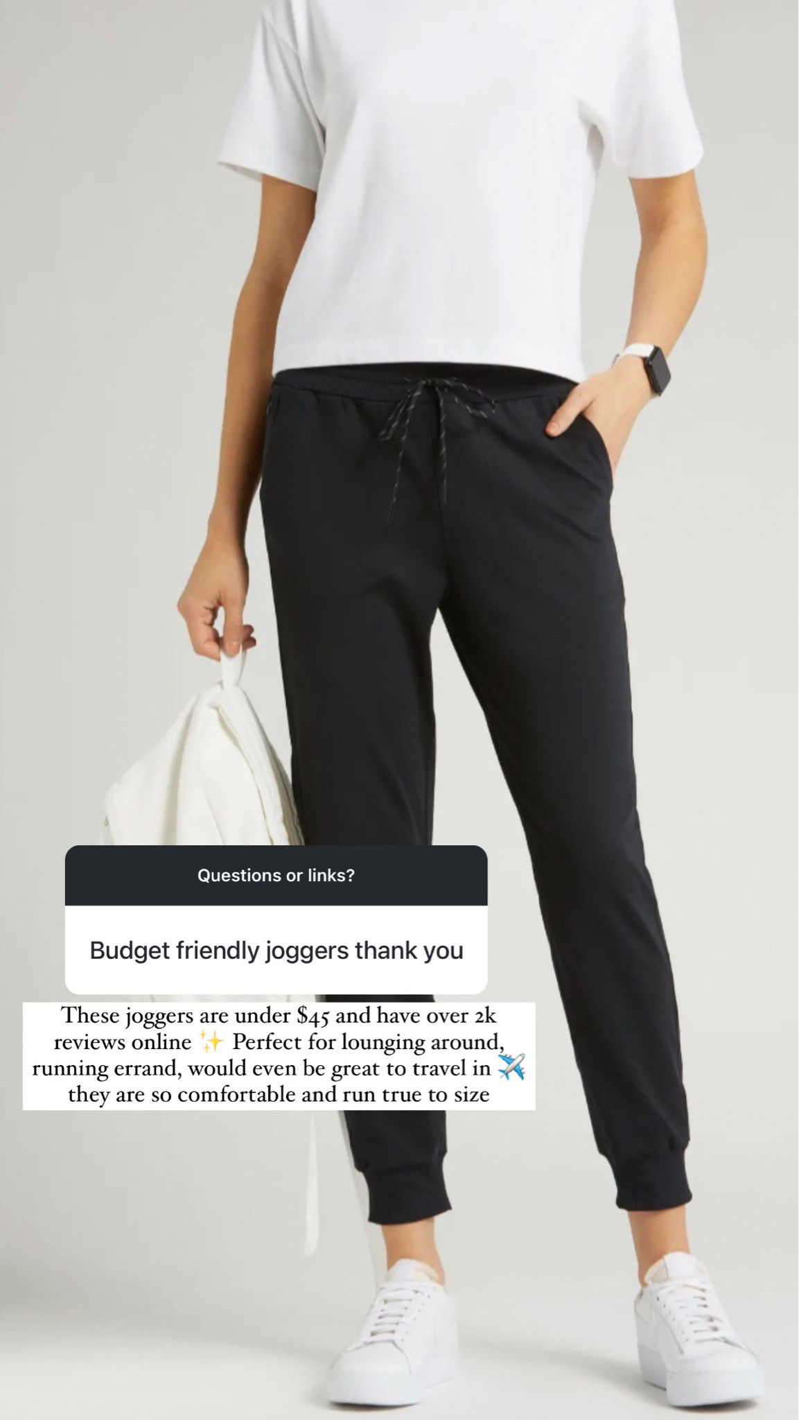 I love these joggers currently on sale! I’m just shy of 5-7” and wear the size XS 