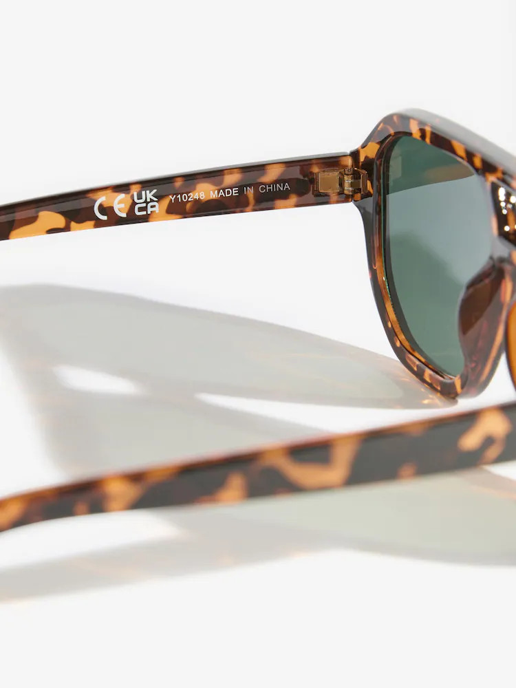Buy Friends Like These Brown/Green Fashion Aviator Sunglasses from Next Ireland | Next EU