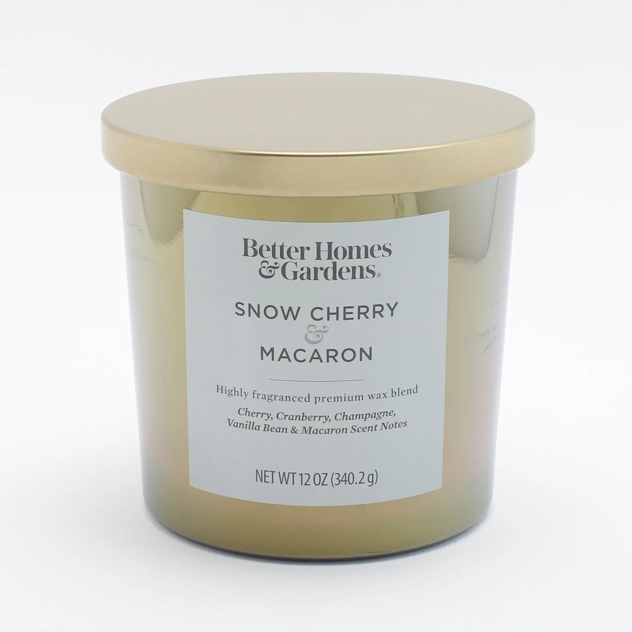 Better Homes & Gardens 12oz Snow Cherry & Macaroon Scented Iridescent Single-Wick Jar Christmas H... | Walmart (US)