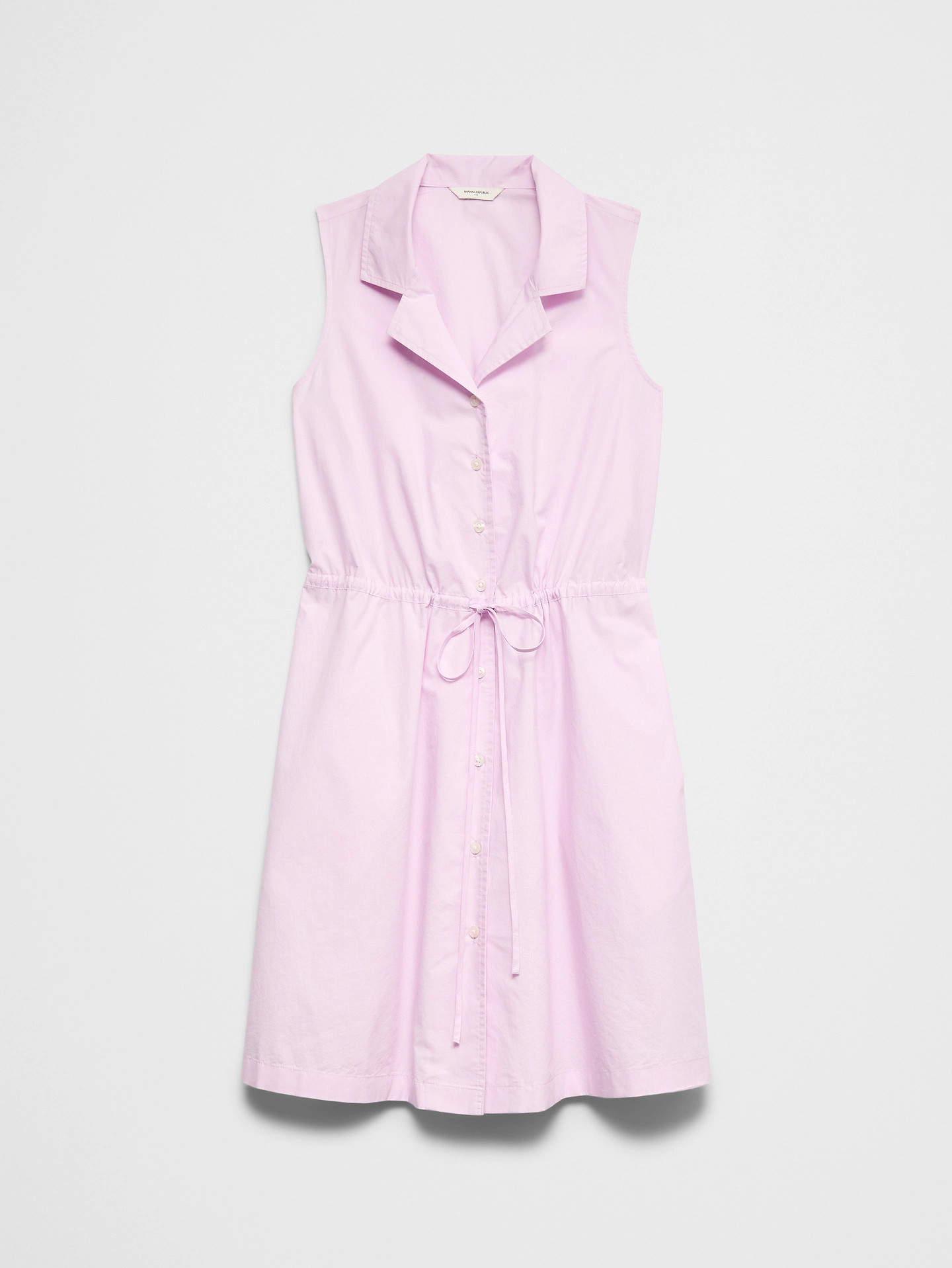Cinched Poplin Above-Knee Shirtdress | Banana Republic Factory