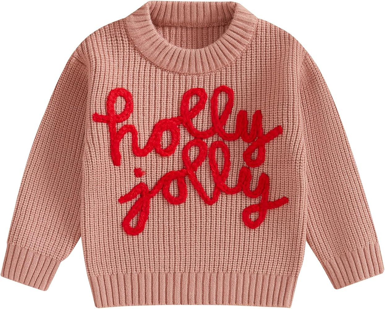 Baby Halloween Sweater Pumpkin Print Long Sleeve Crewneck Embroidery Knit Sweatshirt Toddler Fall... | Amazon (US)