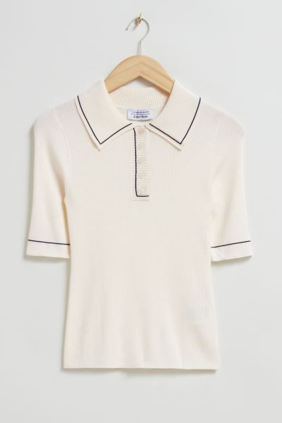 Knitted Polo Top | H&M (UK, MY, IN, SG, PH, TW, HK)