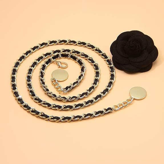 Belly Chain Belt for Women, Metal Waist Chain Body Chain Belt for Clothing Matching | Amazon (US)