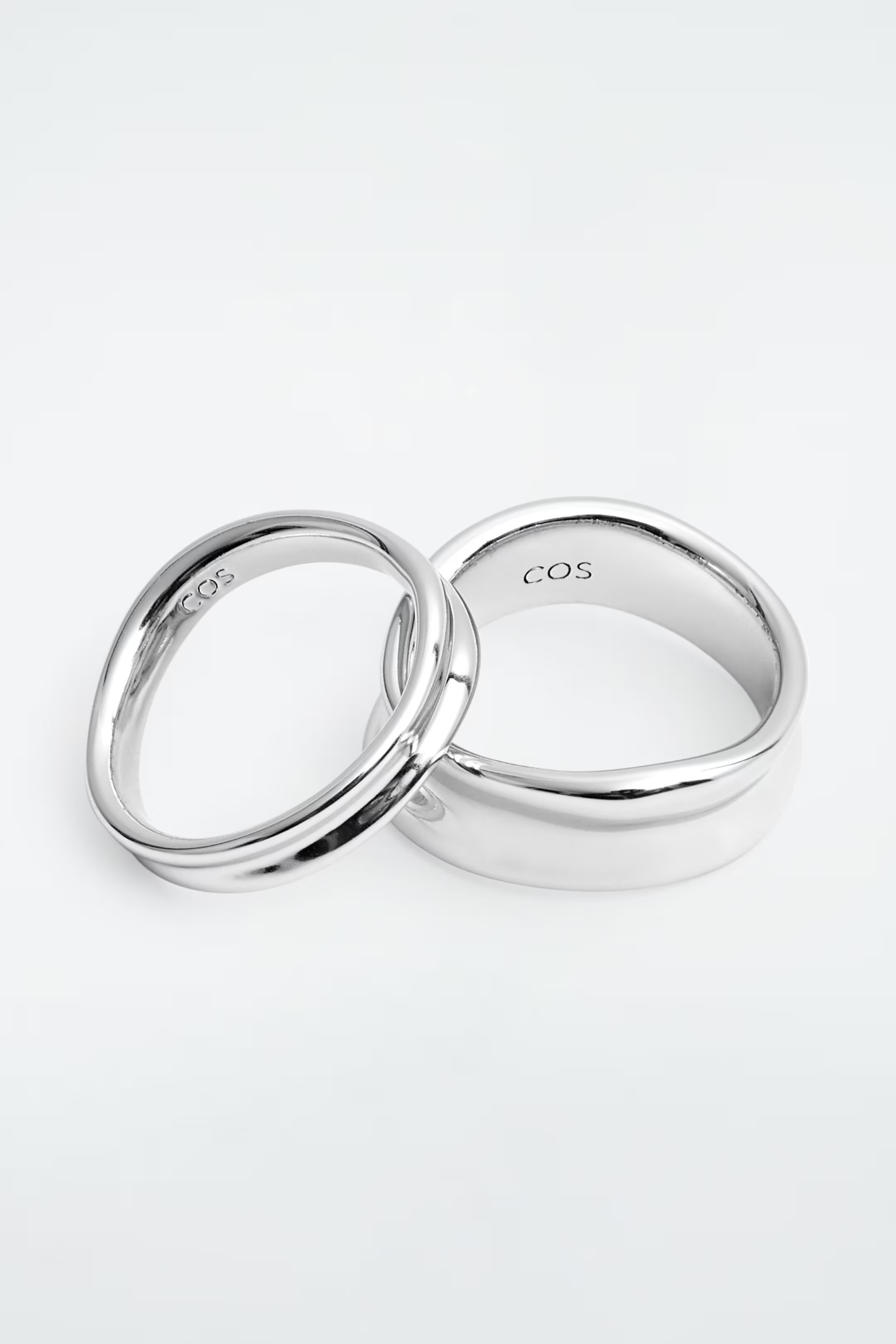CURVED STACKING RINGS - SILVER | COS UK