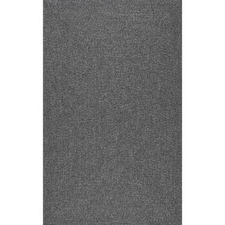 nuLOOM Lefebvre Casual Braided Charcoal 5 ft. x 8 ft. Indoor/Outdoor Area Rug HJFV01F-508 | The Home Depot