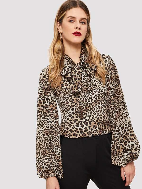 Leopard Print Blouse | SHEIN