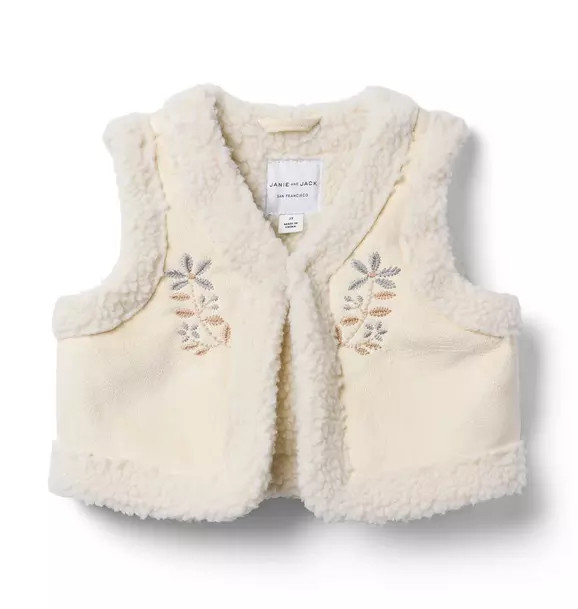 The Embroidered Sherpa Vest | Janie and Jack