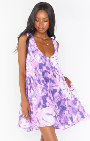 Weekend Mini Dress ~ Purple Tie Dye | Show Me Your Mumu