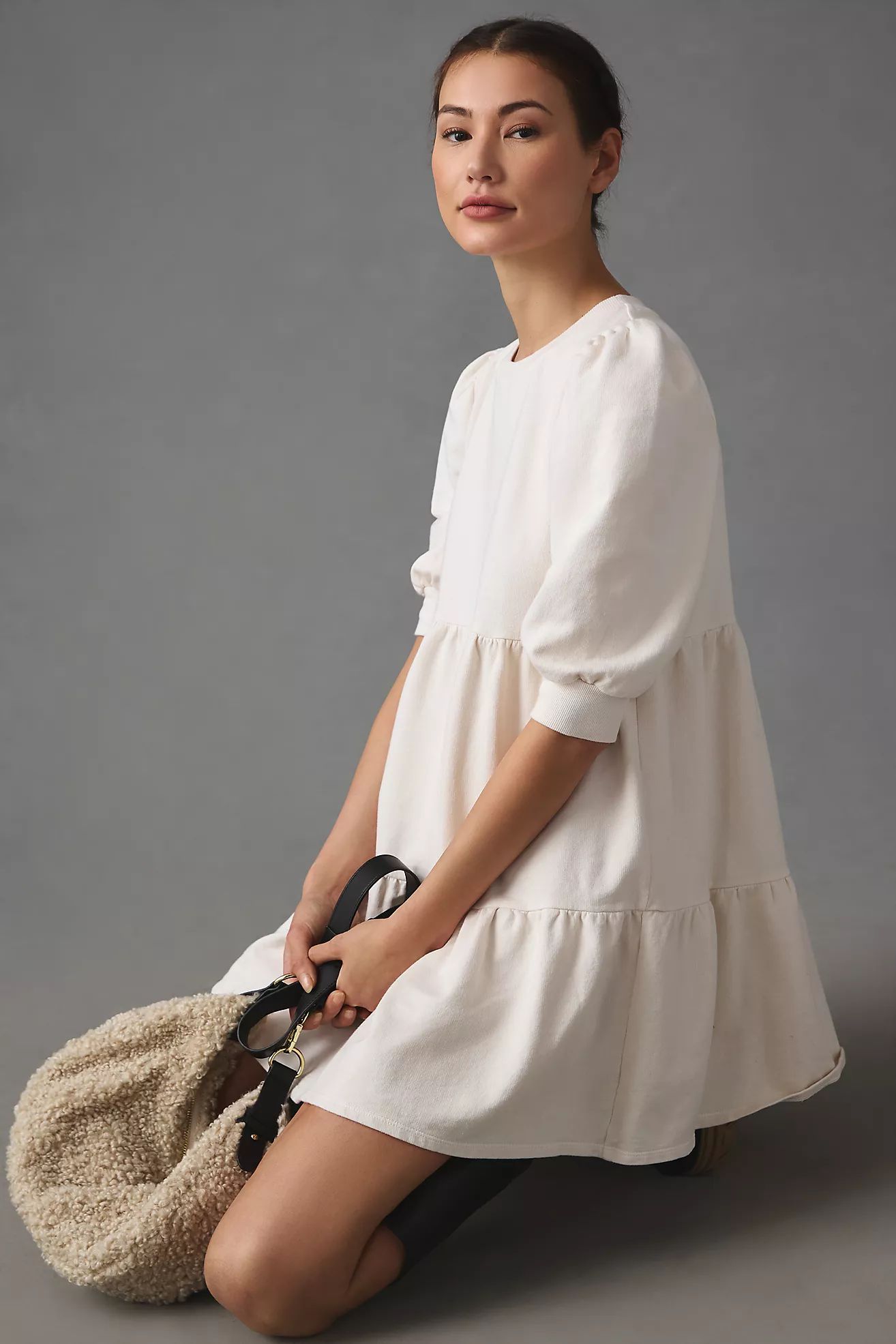 T.La Savannah Puff-Sleeved Mini Dress | Anthropologie (US)