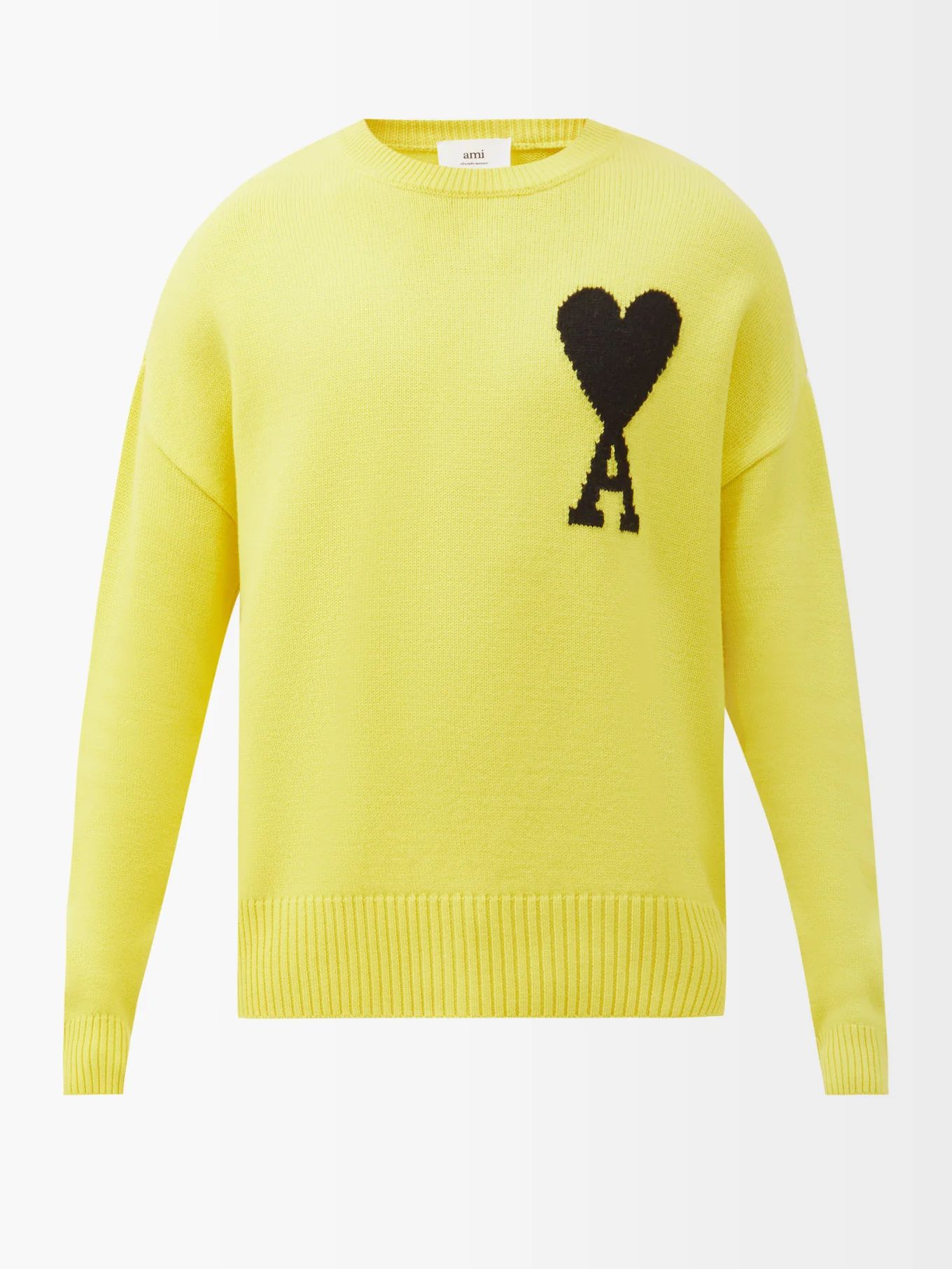 Logo-intarsia wool sweater | AMI | Matches (UK)