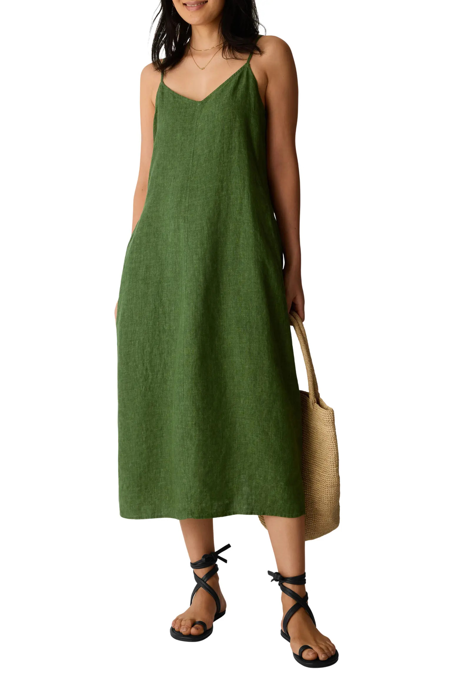 Organic Linen Lantern Shift Dress (Women) | Nordstrom | Nordstrom