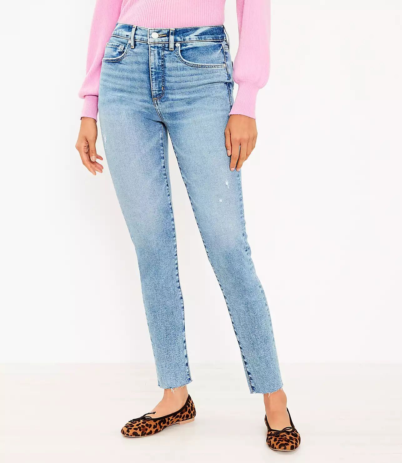 Curvy Mid Rise Skinny Jeans in Classic Light Indigo Wash | LOFT