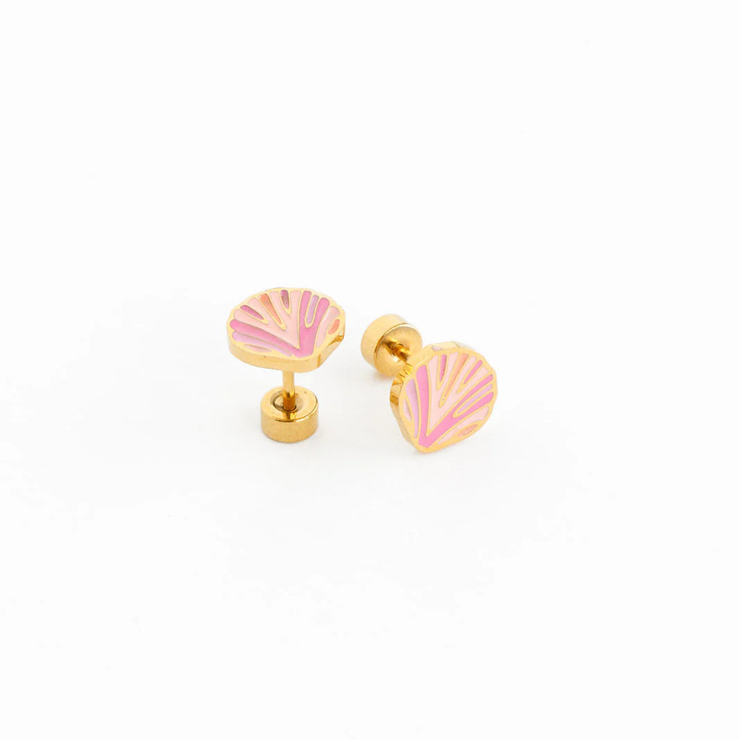 Pink Seashell Stud | In My Jammers