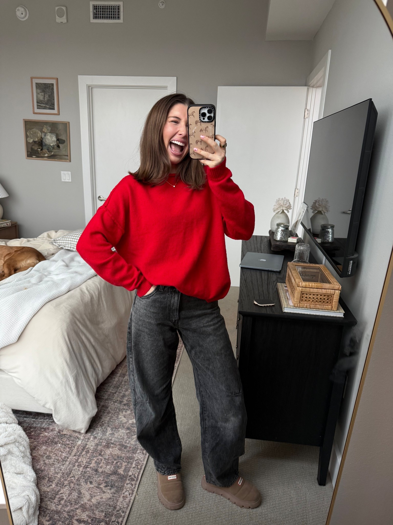 ootd 🖤 this red sweater from nuuds is perfect for valentine’s day!

#LTKdayinmylife #LTKSeasonal #LTKootd