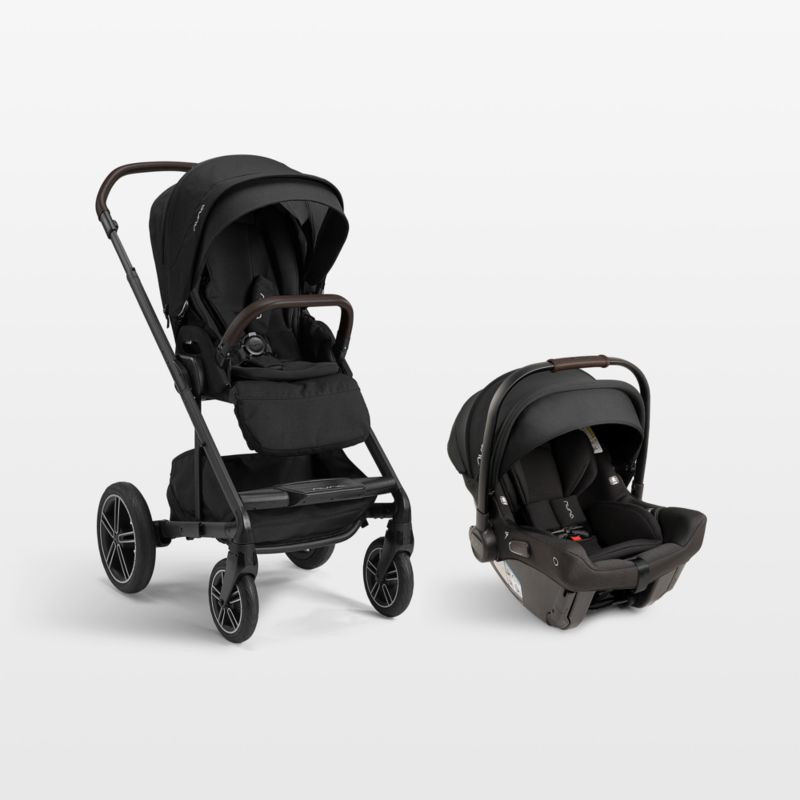 Nuna ® PIPA ™ Urbn Caviar Black Baseless Baby Car Seat + MIXX ™ Next Stroller Travel System | Crate & Barrel