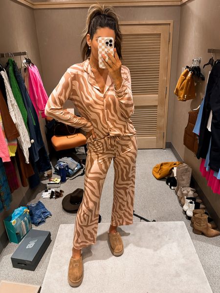 Pajamas ran short on me. This is the small. 

Nordstrom Anniversary Sale | Nordstrom Sale | NSale | Zebra Printed PJ Set | Pajama Set | Loungewear | Ugg Slippers 

#LTKunder50 #LTKxNSale #LTKsalealert
