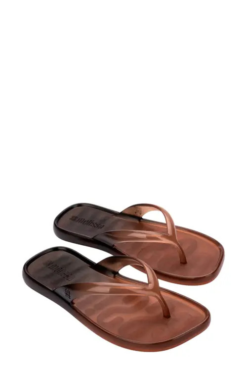Melissa Ombré Flip Flop in Brown/Black at Nordstrom, Size 5 | Nordstrom