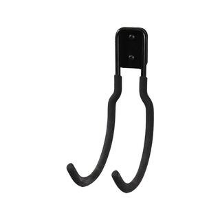 Everbilt 40 lbs. Heavy-Duty Wall Mounted Steel Utility Hook in Vinyl Coated Black Mounting Hardwa... | The Home Depot