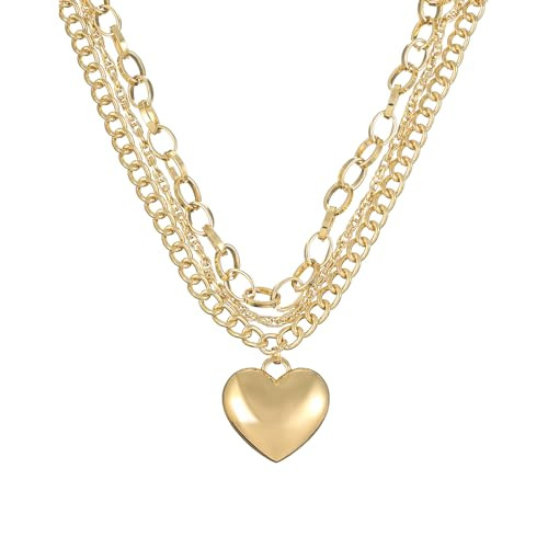 Madison Tyler Heart Pendant Necklace for Women | Gold Layered Necklaces | Chain Adjustable Necklace for Love Her | Valentines Day Jewelry Gifts for Women | Amazon (US)
