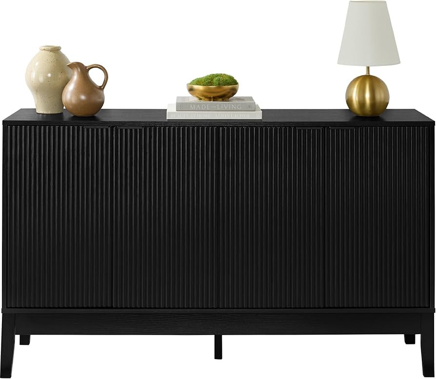 Best Choice Products 55" Modern 4-Door Sideboard Storage Cabinet, Buffet, Media Cabinet, Cupboard... | Amazon (US)