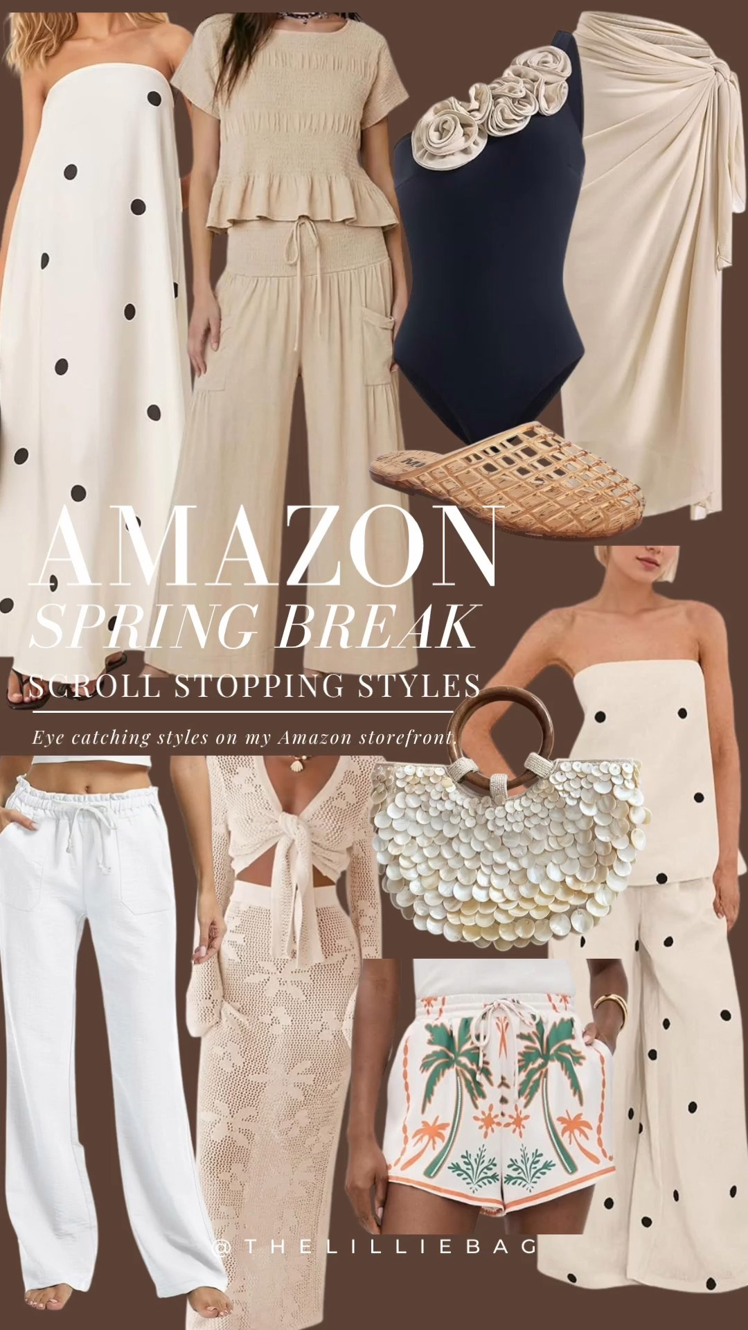 Spring break stop scrolling items!😍☀️ keeping it neutrals! 

Spring break. Sunglasses. Swimsuit. Dresses. Polka dots. 

#LTKTravel #LTKSeasonal