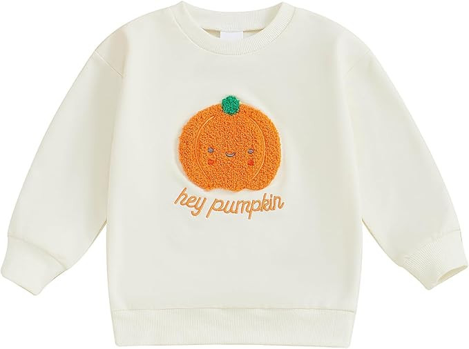 Toddler Baby Boy Girl Halloween Outfit Pumpkin Sweatshirts Long Sleeve Pullover Infant Kids Hallo... | Amazon (US)