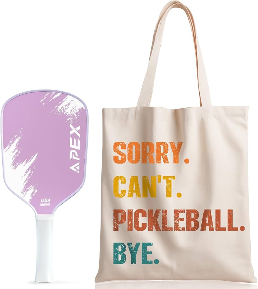 Pink Pickleball Paddles, Carbon Fiber Pickle Ball Paddle with Honeycomb Core, Single Pickleball R... | Amazon (US)