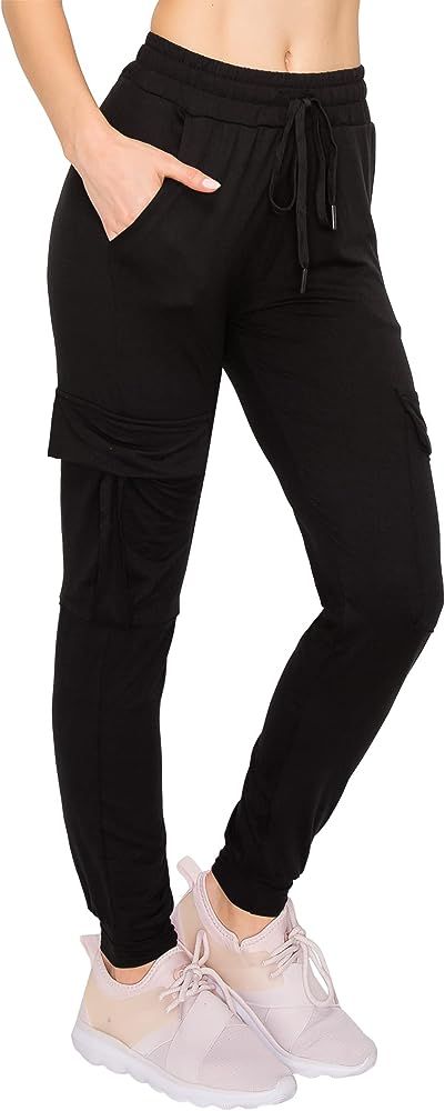 ALWAYS Cargo Jogger Pants for Women - Super Soft Casual Lounge Sweatpants | Amazon (US)