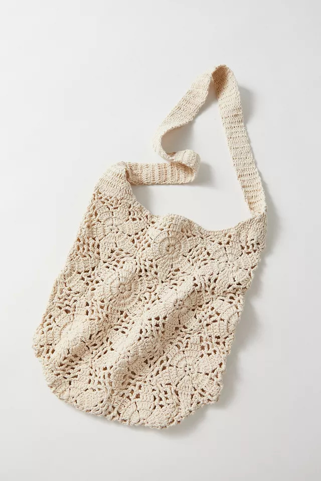 Crochet Woven Shoulder Bag | Urban Outfitters (US and RoW)