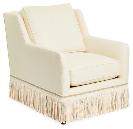 Portsmouth Chair, Cream Linen | One Kings Lane
