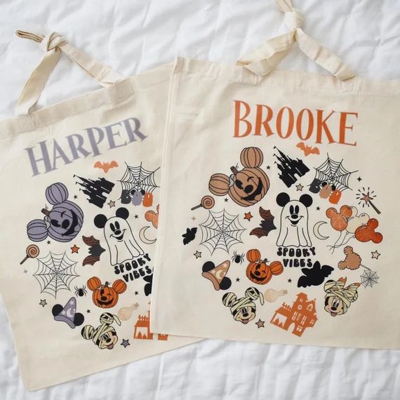Personalized Halloween Totes Trick or Treating Totes - Etsy | Etsy (US)