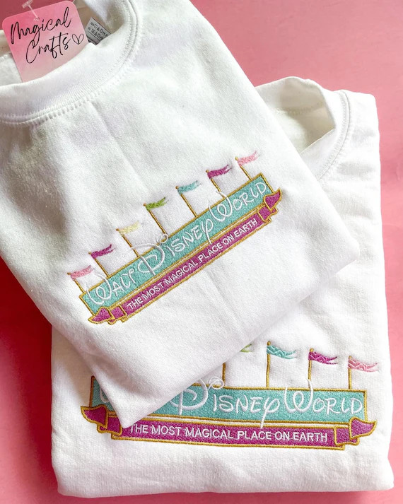 Disney World Kid / Youth Embroidered Crewneck Sweatshirt  | Etsy | Etsy (US)