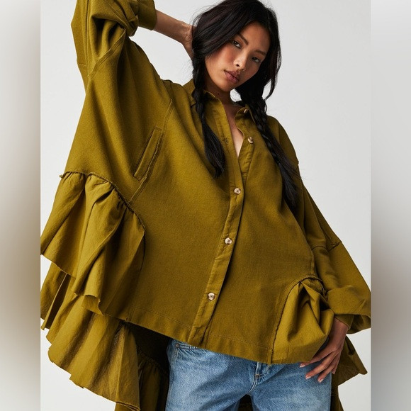 Free People Buttondown Sweatshirt | Poshmark