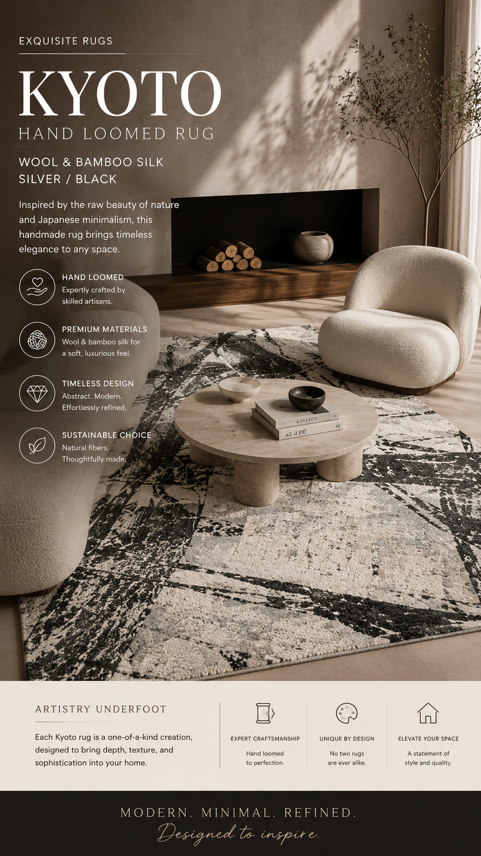 This rug feels like modern art for your floor ✨
The abstract black-and-silver pattern makes such a bold designer statement while still keeping the space calm, minimal, and luxurious.

I love how high-end and editorial this looks — like something straight out of a luxury interior magazine 🤍

Perfect for modern homes that need one elevated statement piece.

#ltkhome #luxuryinteriors #modernhome #designerhome #ruglove 

 #LTKHome