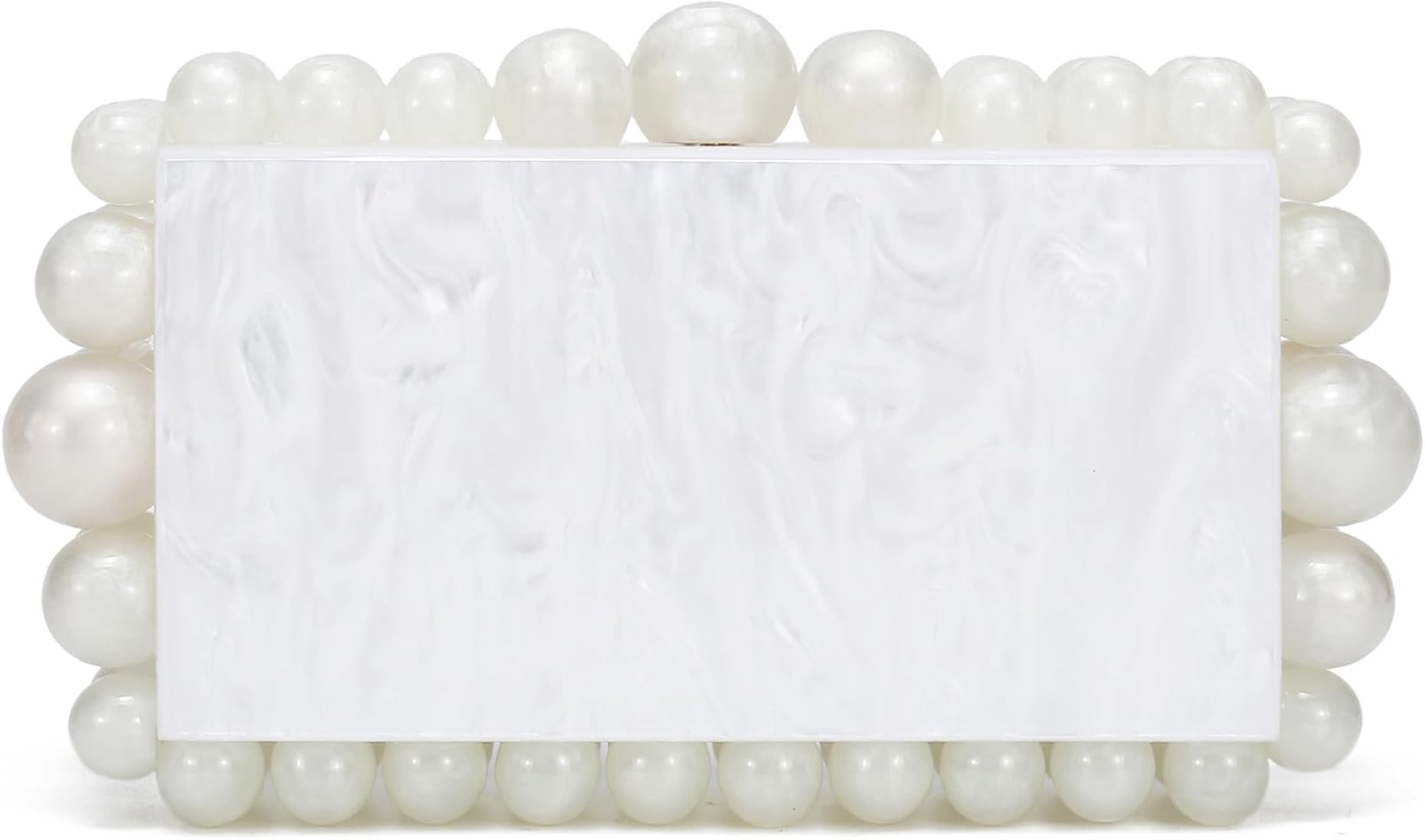 HIYOLALA Acrylic Evening Clutch Bag for Women Marble Handbag Pearl Clutch Purses for Formal Weddi... | Amazon (US)
