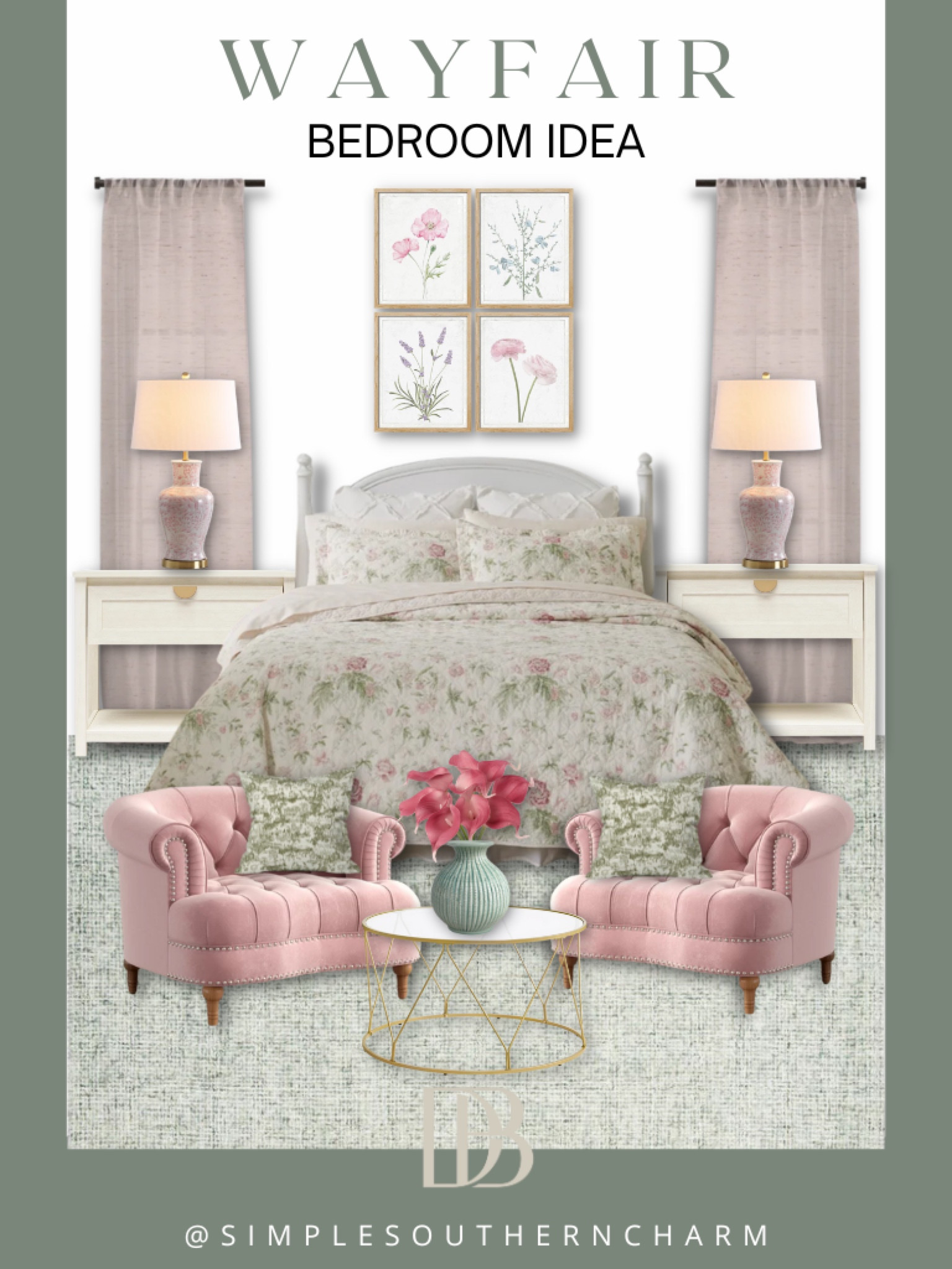 Transform your bedroom into a springtime oasis with this pink and green dream from Wayfair!  #SpringDecor #BedroomInspo #PinkAndGreen #WayfairFinds #HomeFinds



#LTKhome