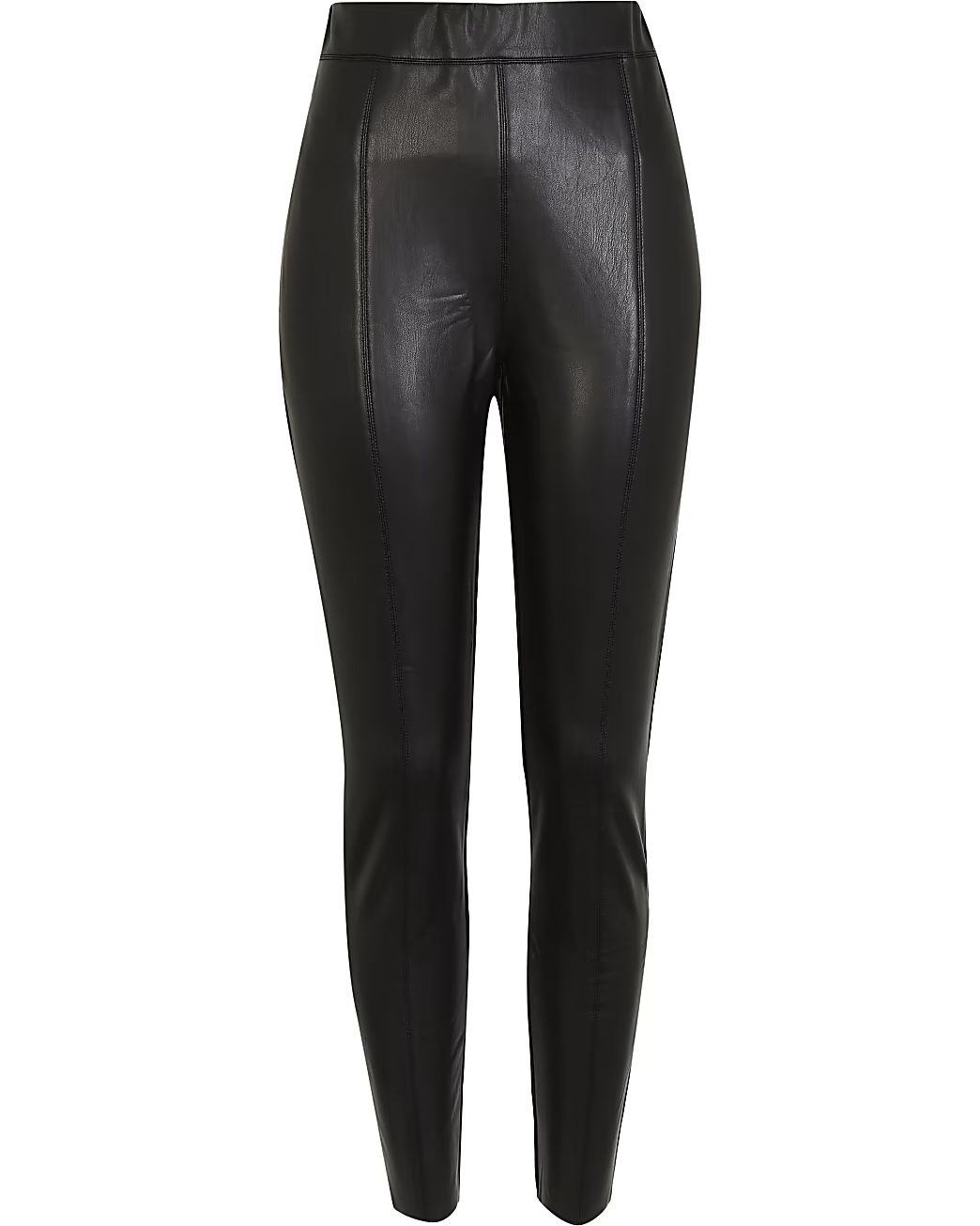 Black faux leather skinny trousers | River Island (UK & IE)