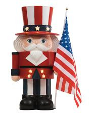 Led Uncle Sam Figurine With Flag | TJ Maxx