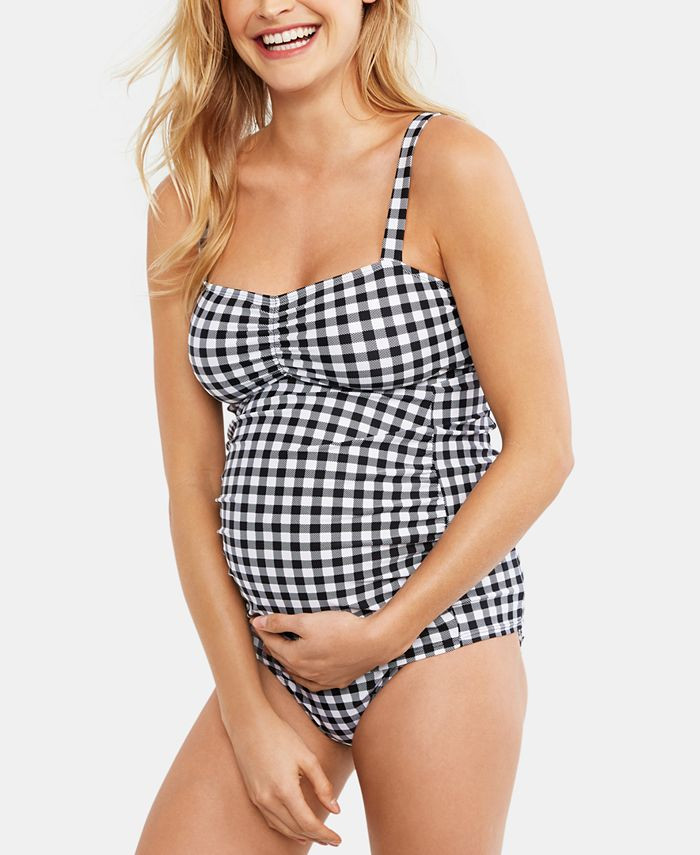Motherhood Maternity Beach Bump™ 2 Piece Tankini Swimsuit UPF 50+ & Reviews - Maternity - Women... | Macys (US)