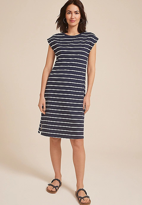 24/7 Crew Neck T Shirt Dress | Maurices