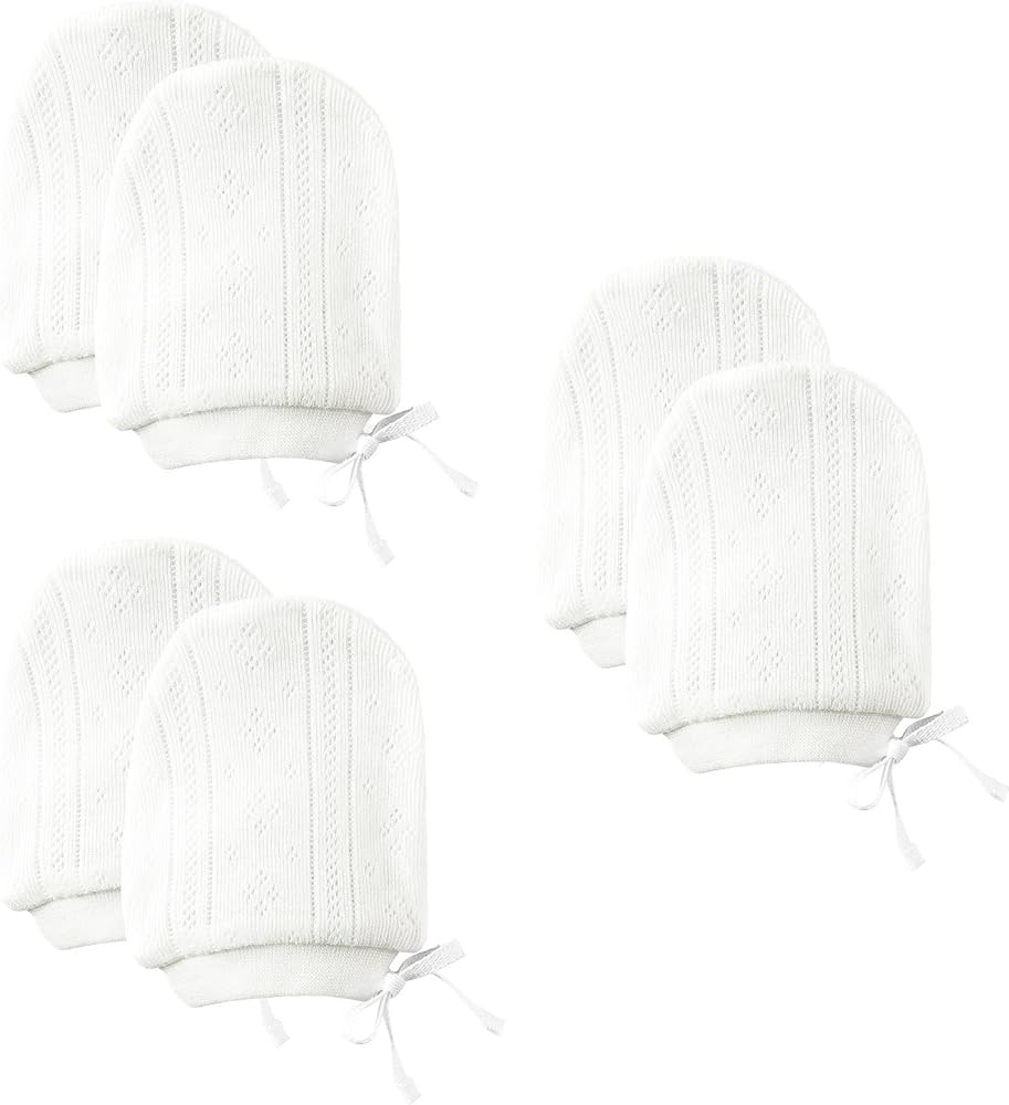 MOMSMENU Newborn Mittens No Scratch 100% Organic Cotton 3 Packs Mitts Baby Boy Girl Neutral With ... | Amazon (US)
